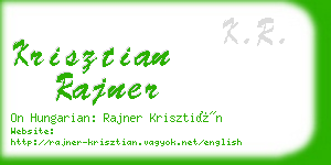 krisztian rajner business card